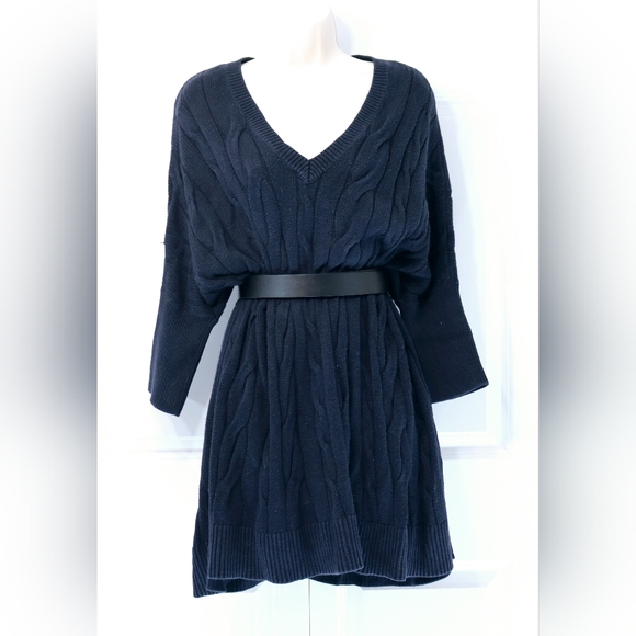 Michael Kors Oversized Cable Knit Sweater Dress - Picture 1 of 9